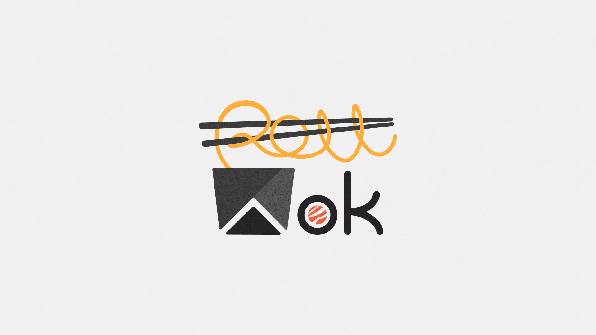 Разработка логотипа суши-бара «Roll Wok Club» в Валуйках